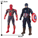 Brinquedos infantis de 17 cm, figuras de anime da Marvel, Homem-Aranha, Hulk, Homem de Ferro