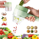 Cortador Triturador Multifuncional Aço Inoxidável Elétrico De Legumes 4 Em 1 Sem Fio Alho Com Carregamento Para Vegetai