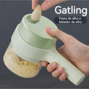 Cortador Triturador Multifuncional Aço Inoxidável Elétrico De Legumes 4 Em 1 Sem Fio Alho Com Carregamento Para Vegetai