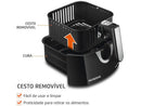 Fritadeira elétrica sem óleo/fritadeira a ar Mondial Family AFN-40-BI preta, 4 litros, com timer - 110V