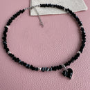 Colar feminino  com pingente de coração de zircônia